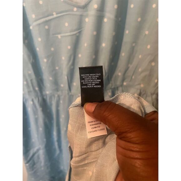 Torrid 2 Plus Size Polka Dot Textured Stretch Rayon Mini Skater Dress 2x 18-20 - Picture 8 of 9